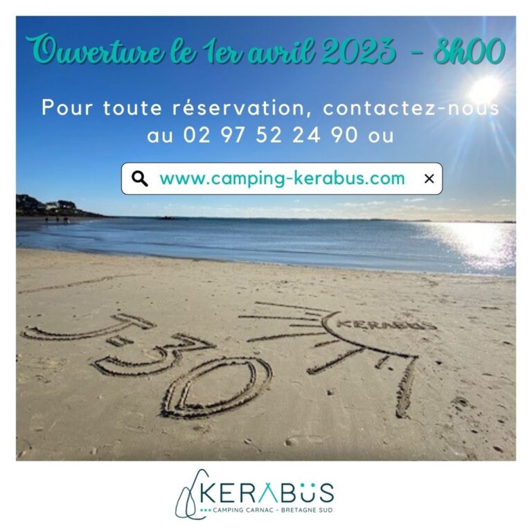 Ouverture camping carnac kerabus