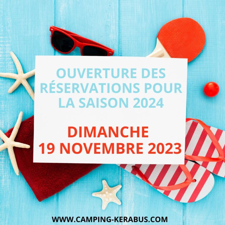 Ouverture des réservation 2024